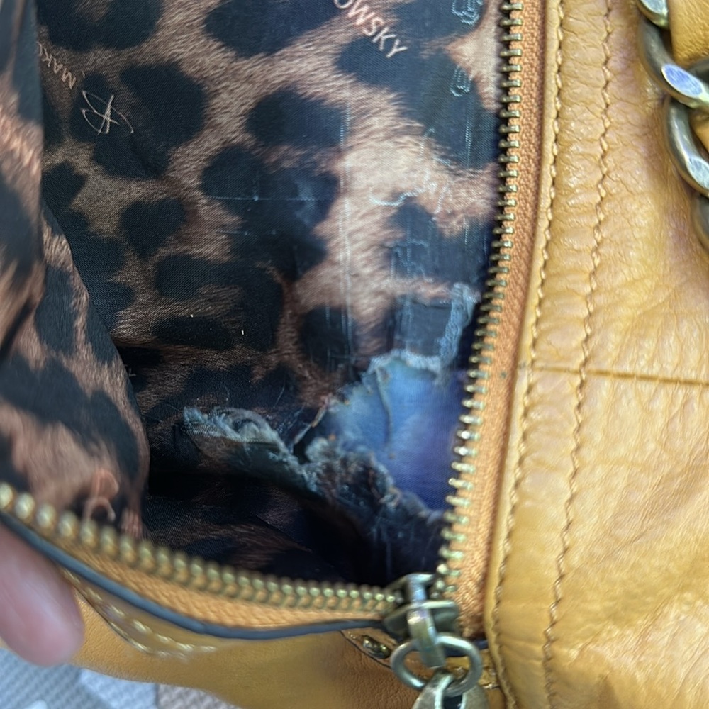B.MAKOWSKY LEATHER TOTE,RICH BUTTERY CAMEL COLOR - Picture 8 of 11